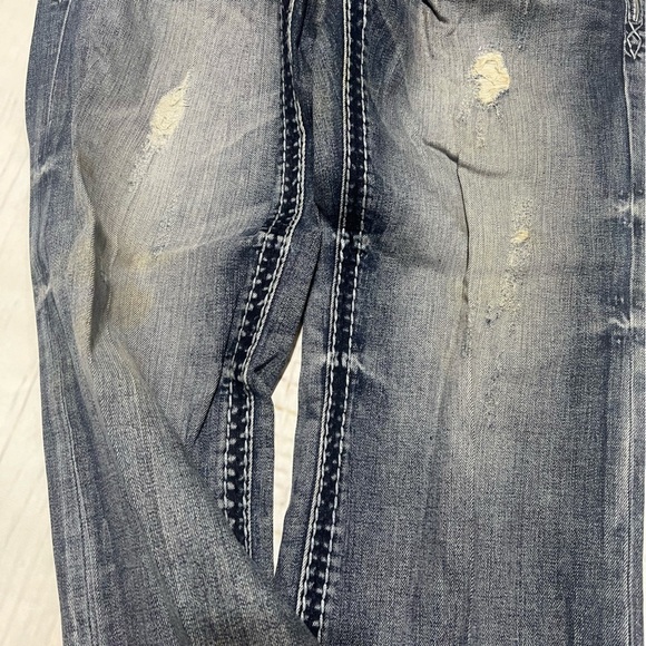 ROCK REVIVAL “Kevin” premium denim jeans boho western size 31 EUC - Picture 3 of 16